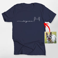 Load image into Gallery viewer, Pawarts - Personalized Outline Dog Ears Unisex T-shirt [For Dog Mom]
