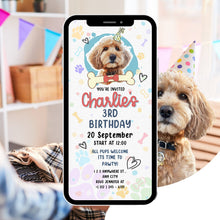 Load image into Gallery viewer, Pawarts | Dog Birthday Invitation Custom Digital File
