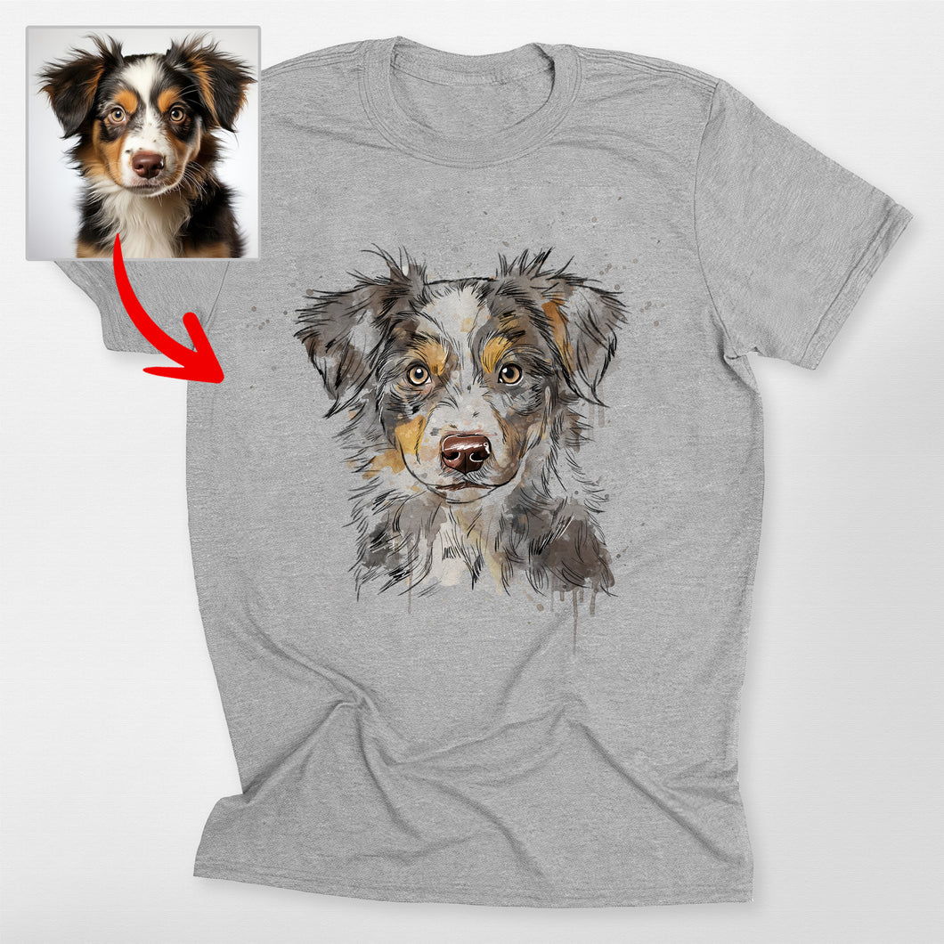 Pawarts | Colorful Painting Customized Dog Unisex T-shirt [For Humans]