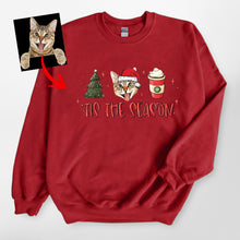 Load image into Gallery viewer, Pawarts | [Tis The Season] Customized Dog Portrait Sweatshirt For Human
