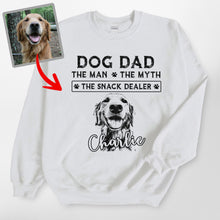 Load image into Gallery viewer, Pawarts | The Coolest Customized Dog Portrait Sweatshirt For Dog Dad
