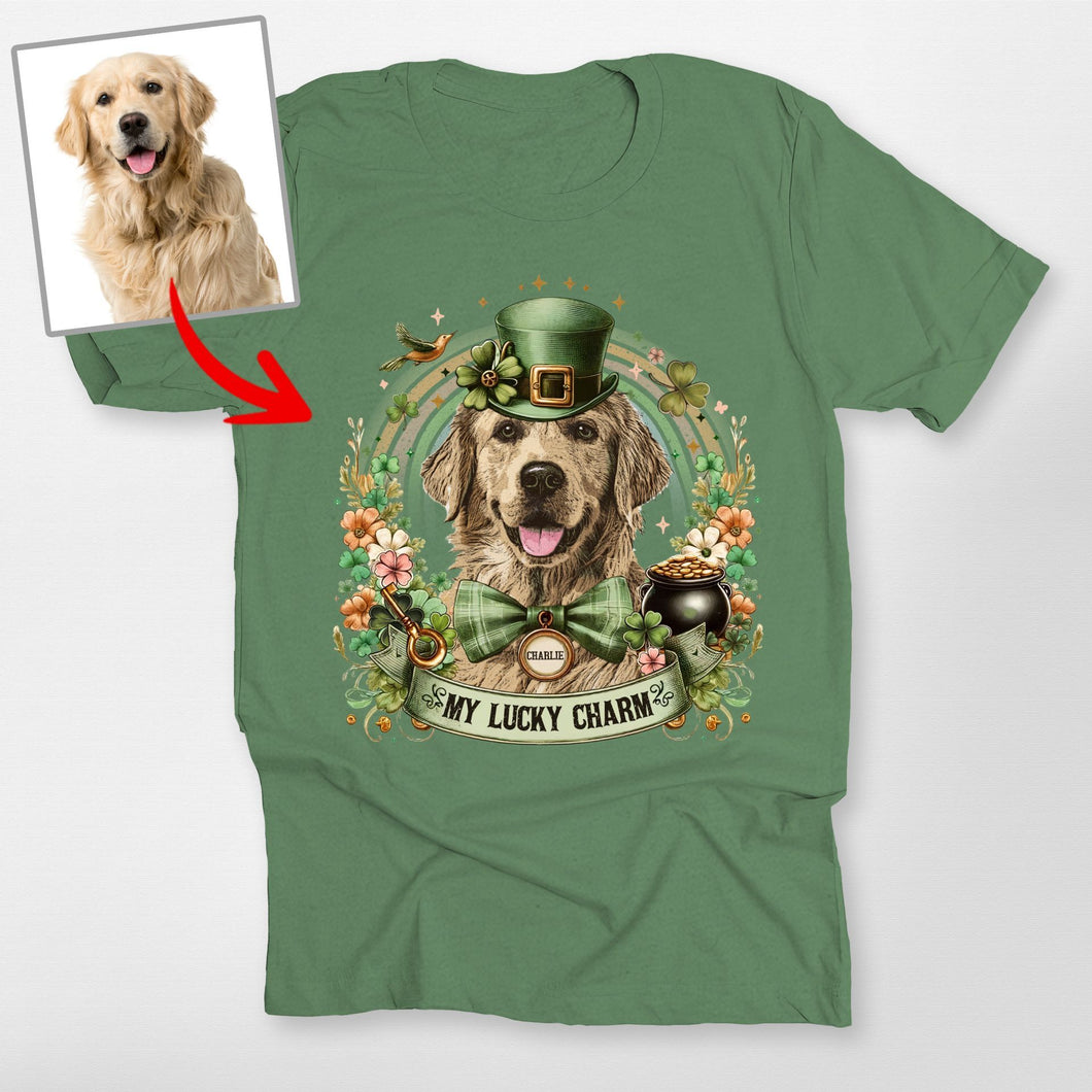 Pawarts | Awesome Custom Dog Portrait Unisex T-shirt [For St Patrick's Day]