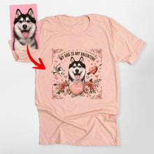 Load image into Gallery viewer, My Dog Is My Valentine - Custom Dog Portrait Bella Canvas T-Shirt
