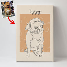Load image into Gallery viewer, Pawarts | Personalized Pet Line Art Canvas
