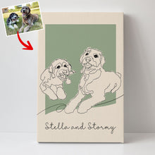 Load image into Gallery viewer, Pawarts | Personalized Pet Line Art Canvas
