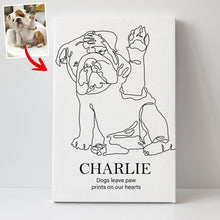 Load image into Gallery viewer, Pawarts | Custom Line Drawing Dog Portrait Canvas [Pawsome Gift For Dog Lovers]
