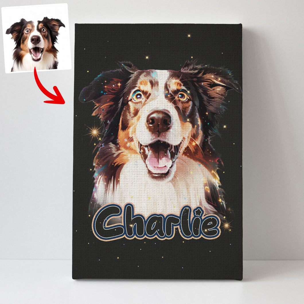 Pawarts | Custom Dog Galaxy Canvas [Unique Gift For Dog Lovers]