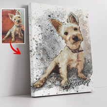 Load image into Gallery viewer, Pawarts | Watercolor Splash Customized Dog Canvas
