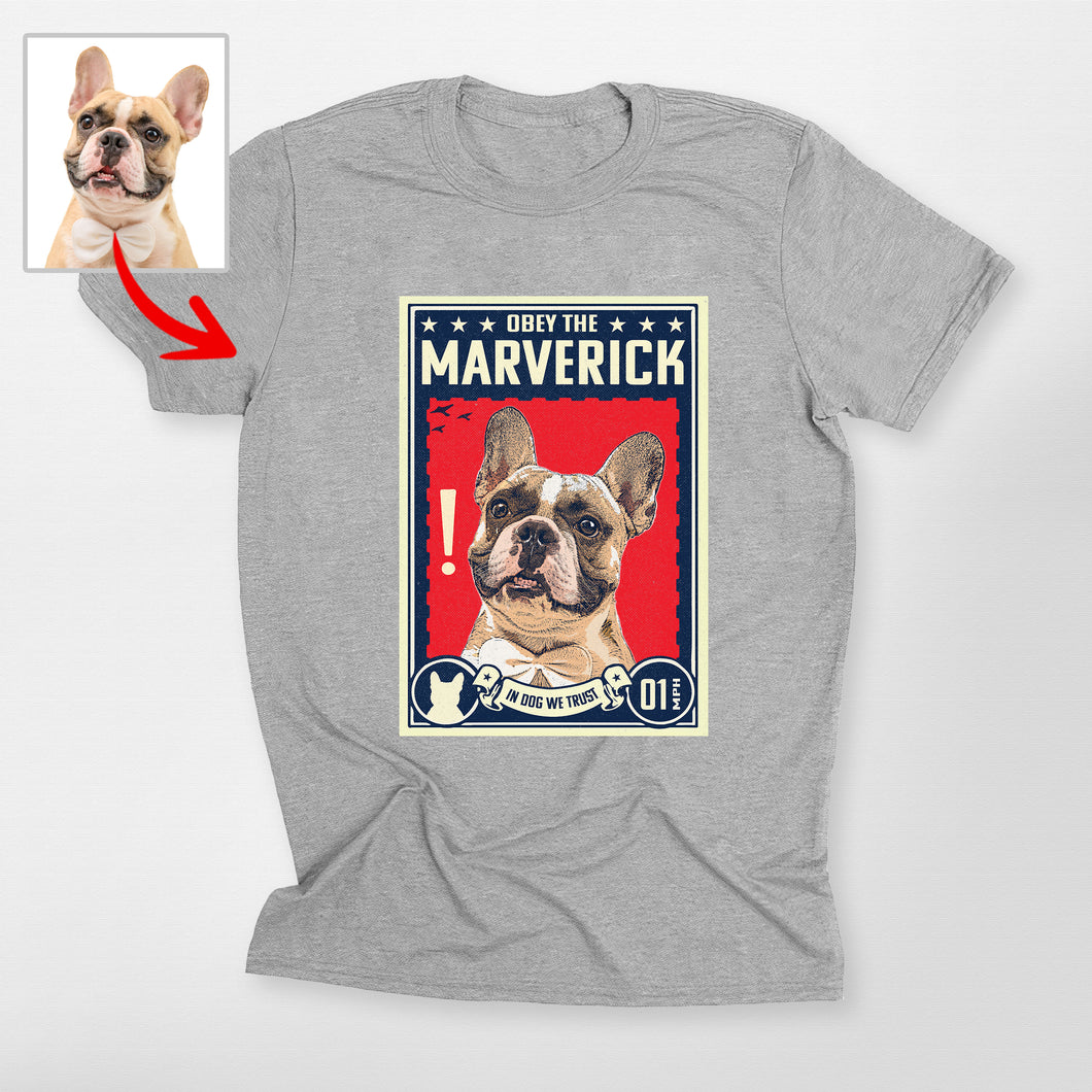 Pawarts | Custom Dog Portrait Unisex T-shirt [For Independence Day]