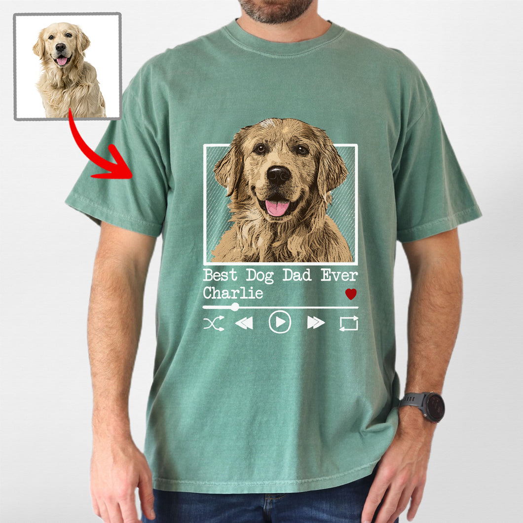 Pawarts | Meaningful Customized Unisex Comfort Colors T-shirt [ Best Gift For Dog Dad]