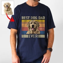 Load image into Gallery viewer, Custom Dog Vintage Style T-Shirt with Best Dog Dad Ever for Dog Papas
