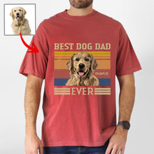 Load image into Gallery viewer, Pawarts | [Best Dog Dad Ever] Colorful Customized Dog Comfort Colors T-shirt For Dog Dad
