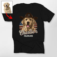 Load image into Gallery viewer, Pawarts | Fourth Of July Custom Dog Portrait Unisex T-shirt For Dog Lovers
