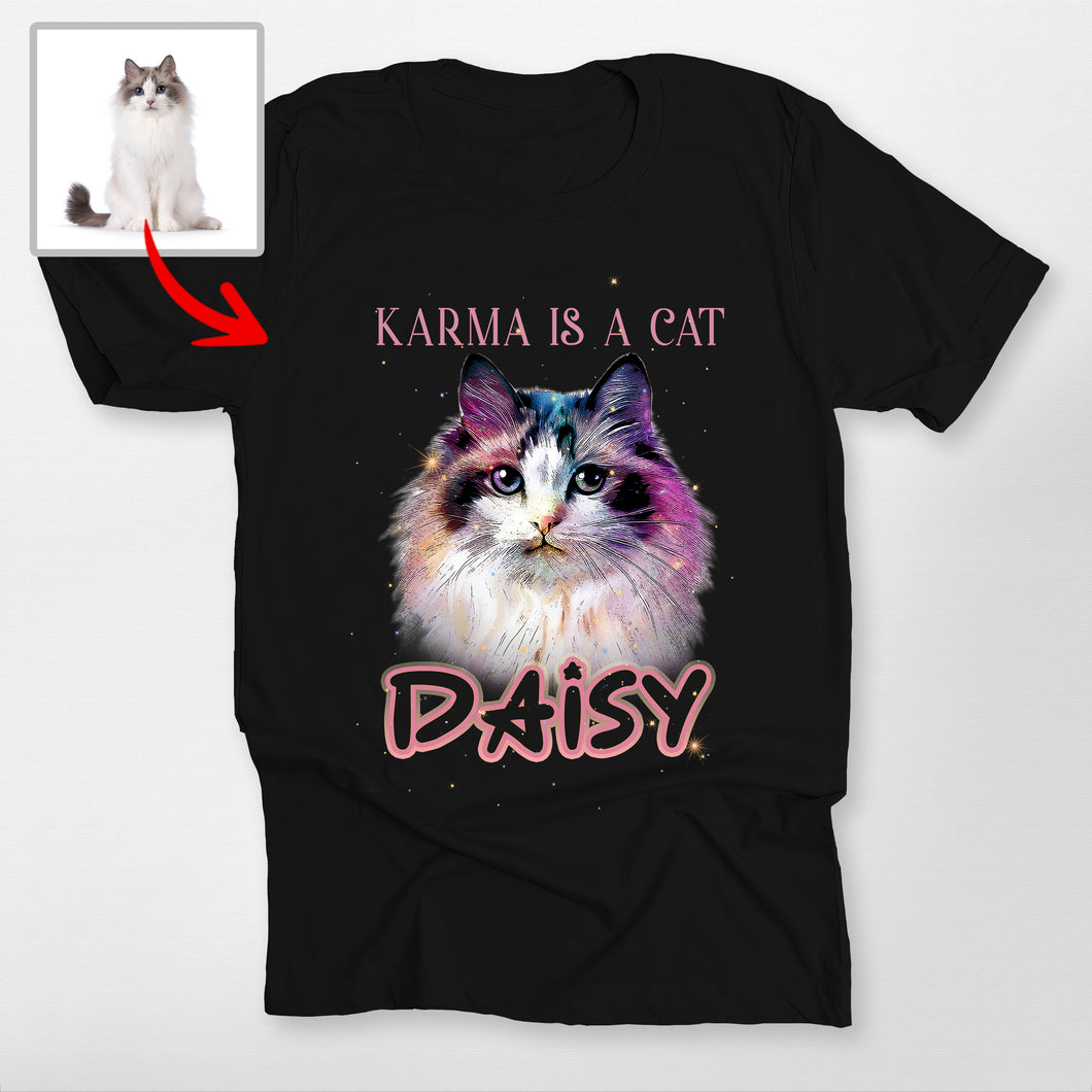 Pawarts | Galaxy Customized Pet Portrait Unisex T-shirt [For Humans]