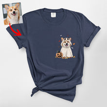 Load image into Gallery viewer, Halloween Ghost T-Shirt for Dog Lovers, Funny Fall Pumpkin Comfort Color Tee
