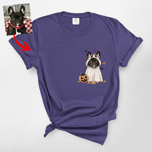 Load image into Gallery viewer, Halloween Ghost T-Shirt for Dog Lovers, Funny Fall Pumpkin Comfort Color Tee
