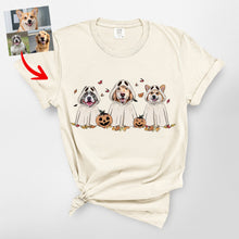 Load image into Gallery viewer, Halloween Ghost T-Shirt for Dog Lovers, Funny Fall Pumpkin Comfort Color Tee
