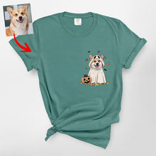 Load image into Gallery viewer, Halloween Ghost T-Shirt for Dog Lovers, Funny Fall Pumpkin Comfort Color Tee
