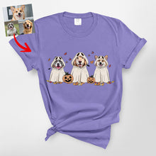 Load image into Gallery viewer, Halloween Ghost T-Shirt for Dog Lovers, Funny Fall Pumpkin Comfort Color Tee
