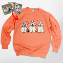 Load image into Gallery viewer, Custom Dog Ghost Comfort Colors Sweatshirt Funny Retro Style For Dog Lovers
