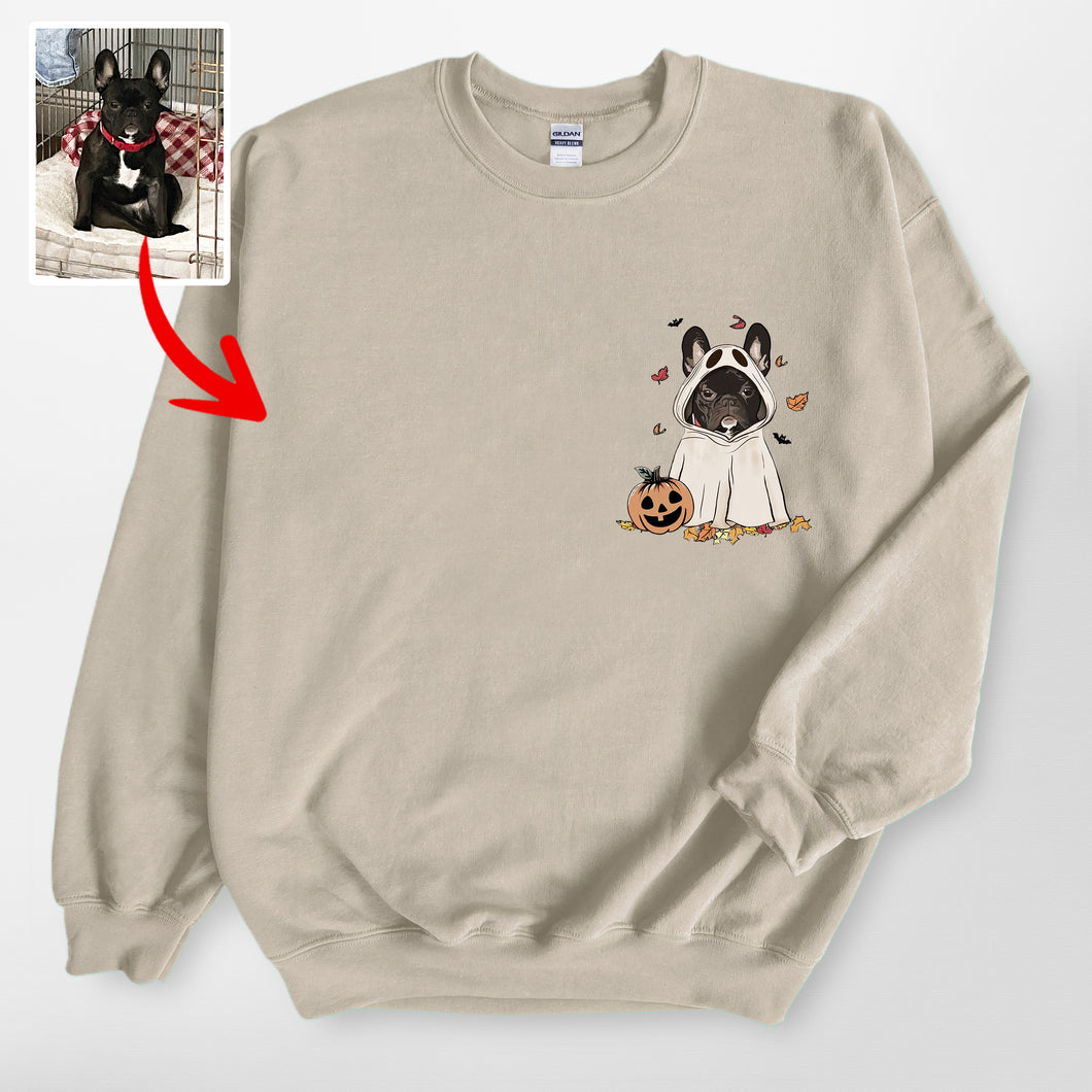 Custom Dog Ghost Gildan Sweatshirt For Dog Lovers Funny Retro Style