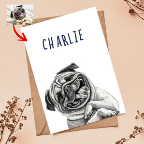 Custom Pet Face Greeting Card