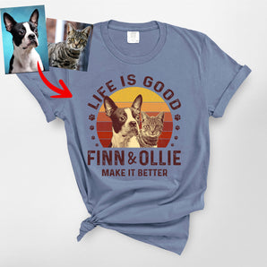 Life Is Good - Custom Dogface Premium Heavyweight Shirt