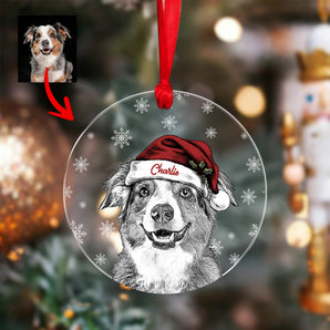 Christmas Custom Dog Acrylic Ornament, X-Mas Gifts for Dog Lovers