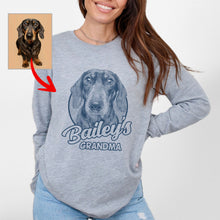 Load image into Gallery viewer, Custom Dog Portrait Bella Canvas Long Sleeve Shirts, Gift for Dog Moms on Mother&#39;s Day
