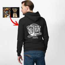 Load image into Gallery viewer, Personalized Dog Portrait Zip Up Hoodie, Special Gifts For Dog Dads
