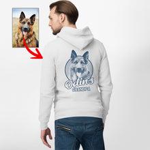 Load image into Gallery viewer, Personalized Dog Portrait Zip Up Hoodie, Special Gifts For Dog Dads
