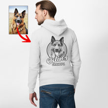 Load image into Gallery viewer, Personalized Dog Portrait Zip Up Hoodie, Special Gifts For Dog Dads
