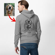 Load image into Gallery viewer, Personalized Dog Portrait Zip Up Hoodie, Special Gifts For Dog Dads
