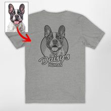 Load image into Gallery viewer, Custom Dog Portrait Bella Canvas Shirt - Backside Print for Dog Lovers
