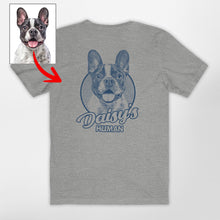 Load image into Gallery viewer, Custom Dog Portrait Bella Canvas Shirt - Backside Print for Dog Lovers
