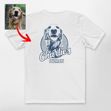 Load image into Gallery viewer, Custom Dog Portrait Bella Canvas Shirt - Backside Print for Dog Lovers
