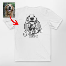 Load image into Gallery viewer, Custom Dog Portrait Bella Canvas Shirt - Backside Print for Dog Lovers
