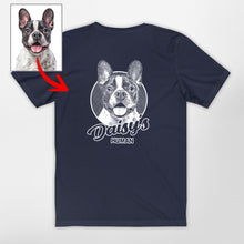 Load image into Gallery viewer, Custom Dog Portrait Bella Canvas Shirt - Backside Print for Dog Lovers
