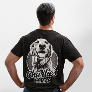 Custom Dog Portrait Bella Canvas Shirt - Backside Print for Dog Lovers - Pawarts