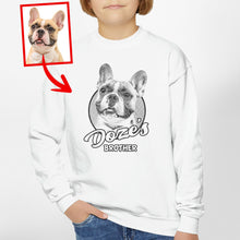 Load image into Gallery viewer, Pawarts | Personalized Sketch Dog Portrait Sweatshirt For Kids
