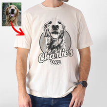 Load image into Gallery viewer, Custom Hand-Drawn Dog Sketch Bella Canvas Shirt with Dog&#39;s Name for Dog Dads
