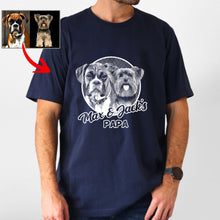 Load image into Gallery viewer, Custom Hand-Drawn Dog Sketch Bella Canvas Shirt with Dog&#39;s Name for Dog Dads
