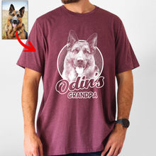 Load image into Gallery viewer, Custom Hand-Drawn Dog Sketch Bella Canvas Shirt with Dog&#39;s Name for Dog Dads
