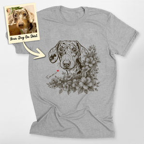 Custom Flower Weiner Dog Shirt