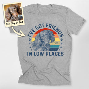 Custom Funny Dachshund Shirt Got Friends In Low Places