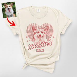 Lovable Custom Dog With Heart, Premium Heavyweights Tee, Valentine Gifts For Dog Mom