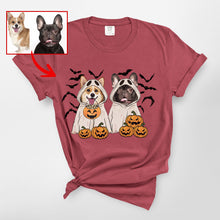 Load image into Gallery viewer, Customized Ghost T-Shirt For Dog Lovers, Halloween Comfort Colors Tee
