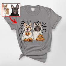 Load image into Gallery viewer, Customized Ghost T-Shirt For Dog Lovers, Halloween Comfort Colors Tee
