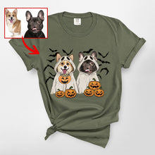 Load image into Gallery viewer, Customized Ghost T-Shirt For Dog Lovers, Halloween Comfort Colors Tee
