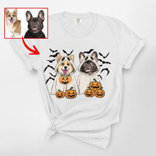 Load image into Gallery viewer, Customized Ghost T-Shirt For Dog Lovers, Halloween Comfort Colors Tee
